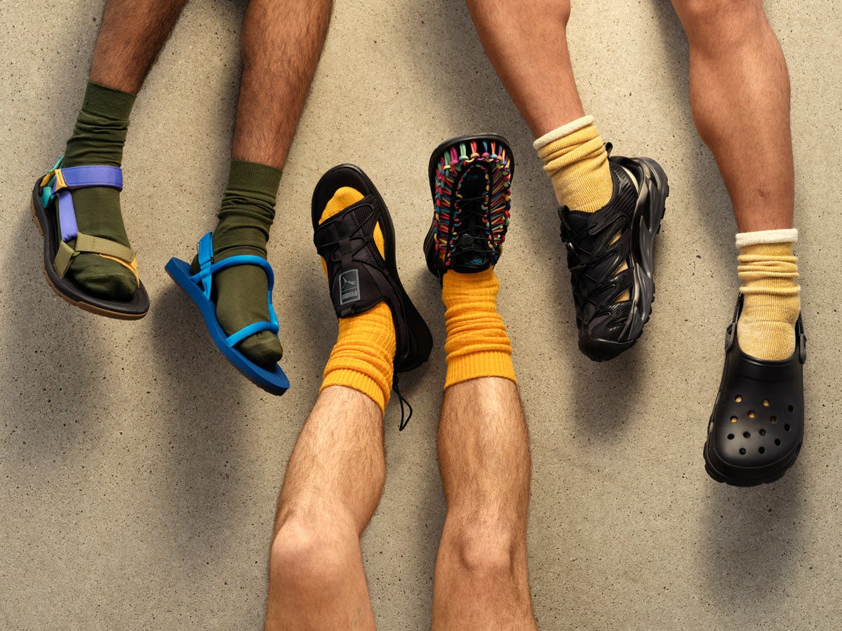 mont bell sock on sandals